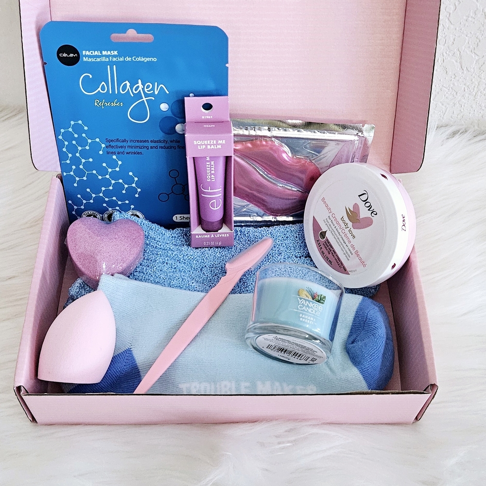 Blue & Pink Bath Soak & Bubbles Set